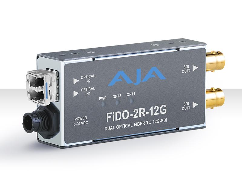 FiDO-2R-12G 2-Channel 12G-SDI to Single-Mode LC Fiber Extender (Receiver) by AJA