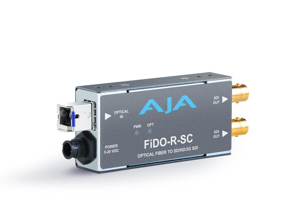 FiDO-R-SC Single channel SC Fiber to SDI Converter/Extender (Receiver) dual SDI outputs to 10km by AJA