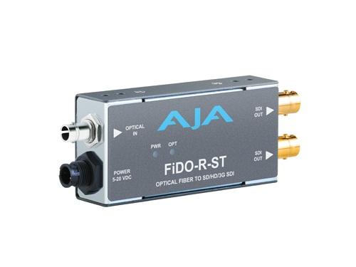 FiDO-R-ST Single channel ST Fiber to SDI Converter/Extender (Receiver) dual SDI outputs to 10km by AJA