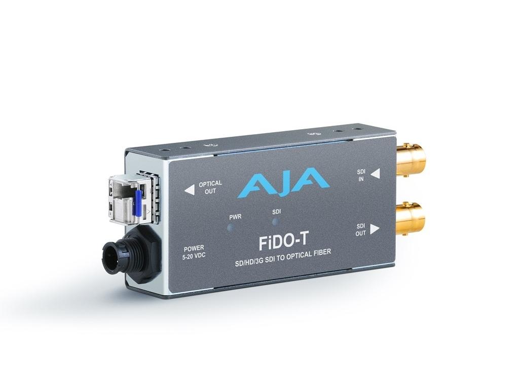 FiDO-T Single channel SDI to LC Fiber Extender (Transmitter) looping SDI output to 10km by AJA