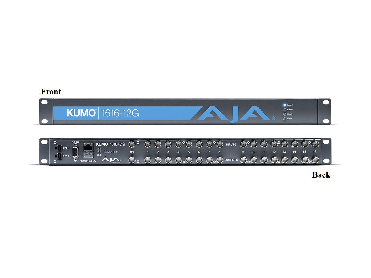 KUMO 1616-12G Compact 16x16 12G-SDI Router by AJA