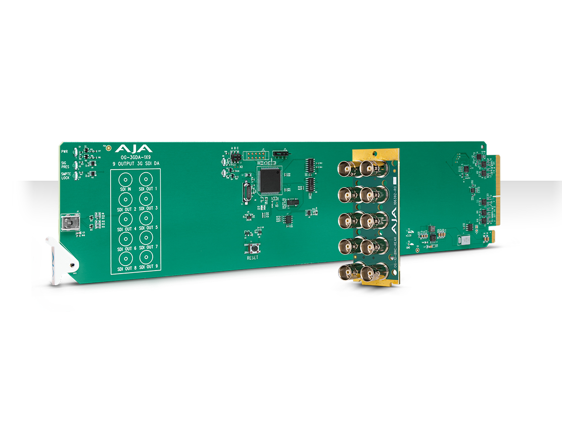 OG-3GDA-1X9 openGear 1x9 3G-SDI Reclocking Distribution Amplifier with DashBoard Support by AJA