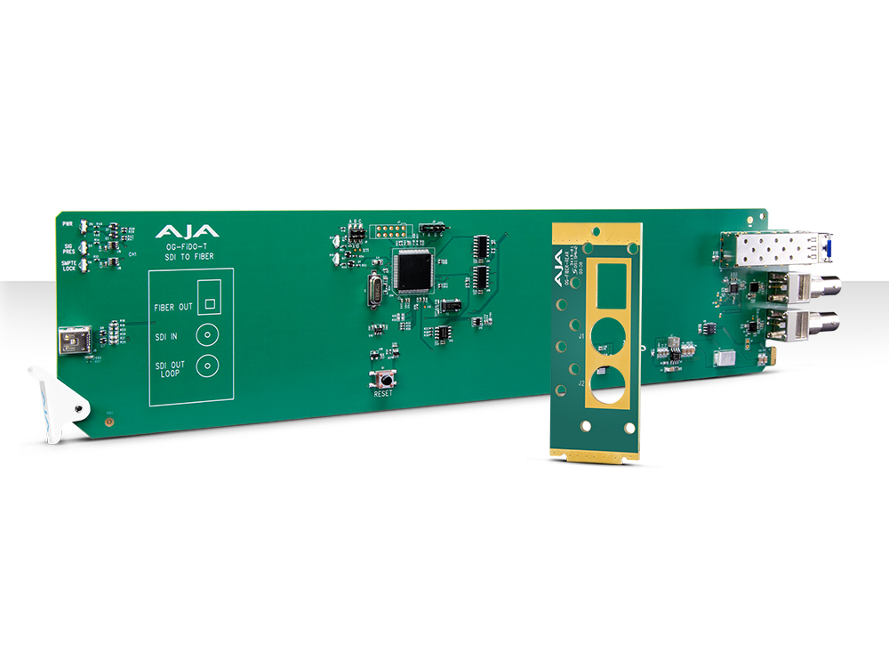 OG-FIDO-T openGear 1-Channel 3G-SDI to Single Mode LC Fiber Extender (Transmitter) with DashBoard Support by AJA