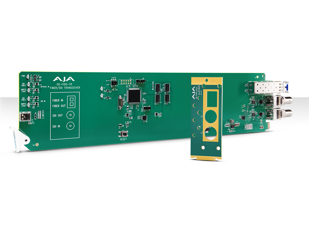 OG-FIDO-TR openGear 1-Channel 3G-SDI/LC Single Mode LC Fiber Transceiver with DashBoard Support by AJA