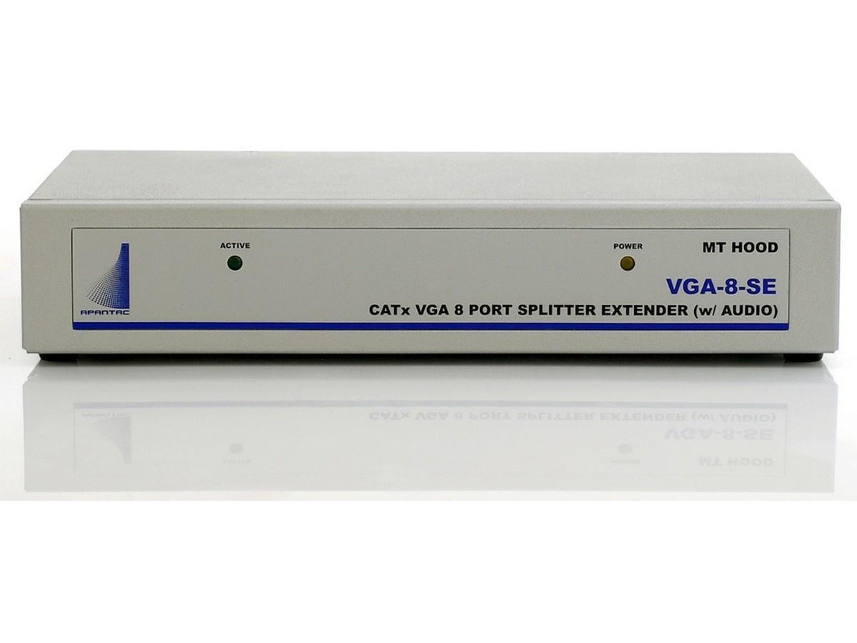 VGA-8-SE 8 Port VGA Splitter/Extender with Audio and Monitor Output by Apantac