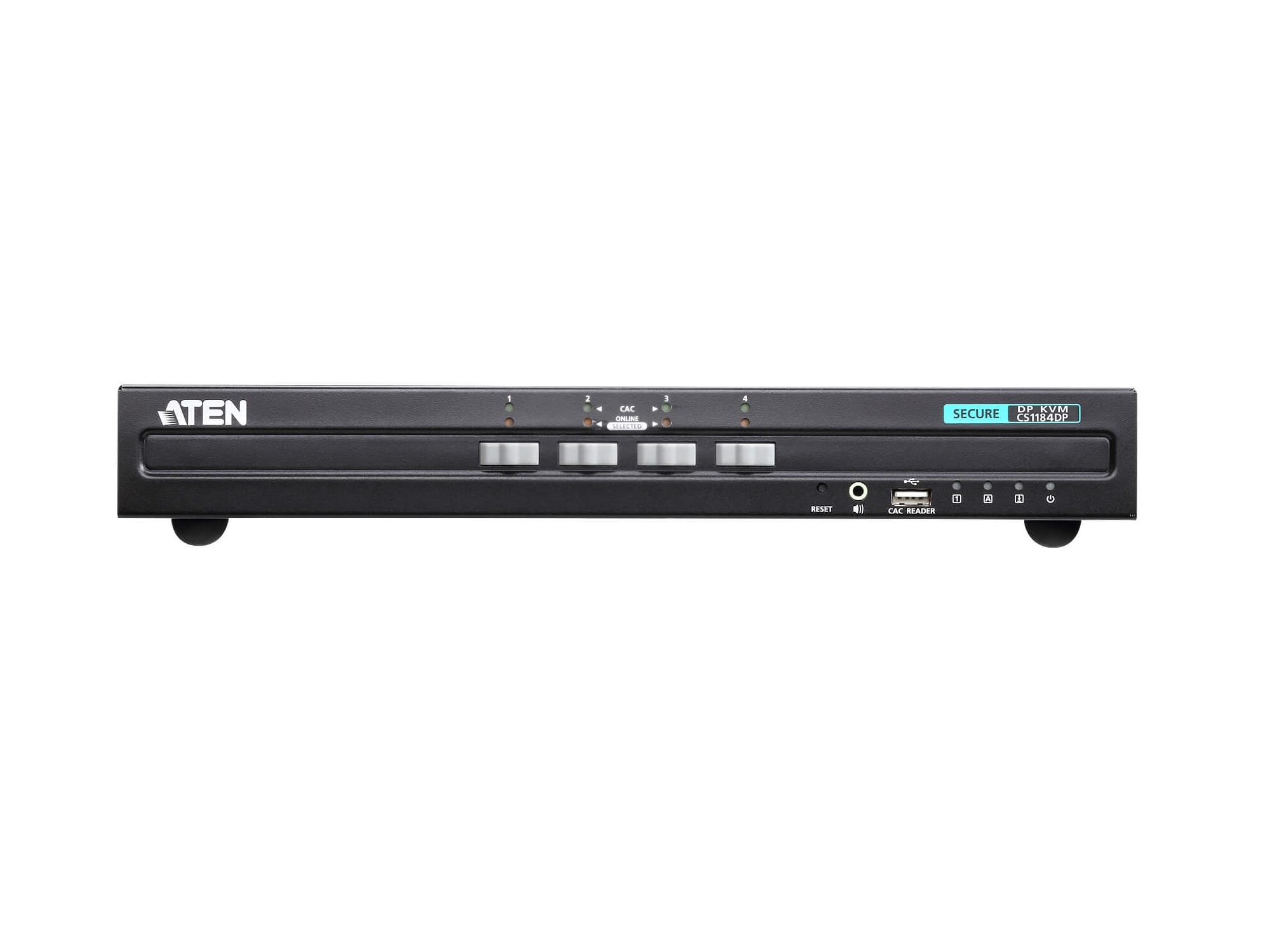 CS1184DP 4-Port USB DisplayPort Secure KVM Switch (PSS PP v3.0 Compliant) by Aten