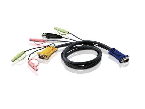 2L5303U USB KVM Cable with Audio Plugs (10ft) by Aten