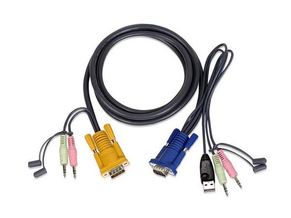 2L5305U USB KVM Cable with Audio Plugs (16ft) by Aten