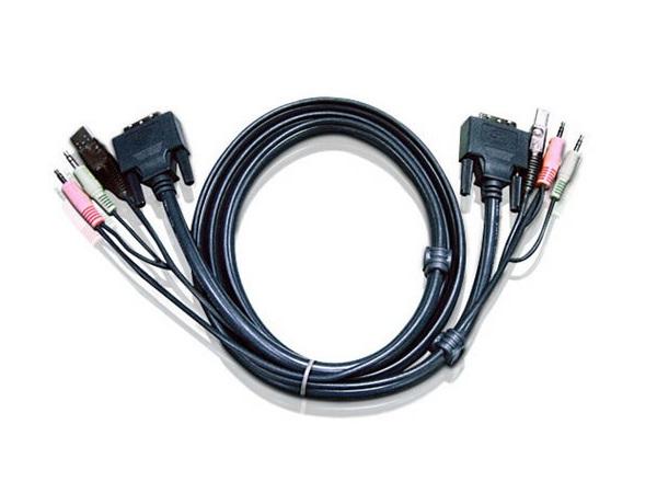 2L7D03UI USB DVI-I Single Link KVM Cable (10ft) by Aten
