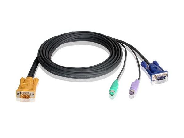 2L5206P SPHD15 to VGA and PS/2 KVM Cable (20ft) by Aten