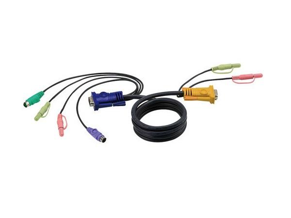 2L5301P SPHD-15 to VGA/ PS/2 and Audio KVM Cable (4ft) by Aten