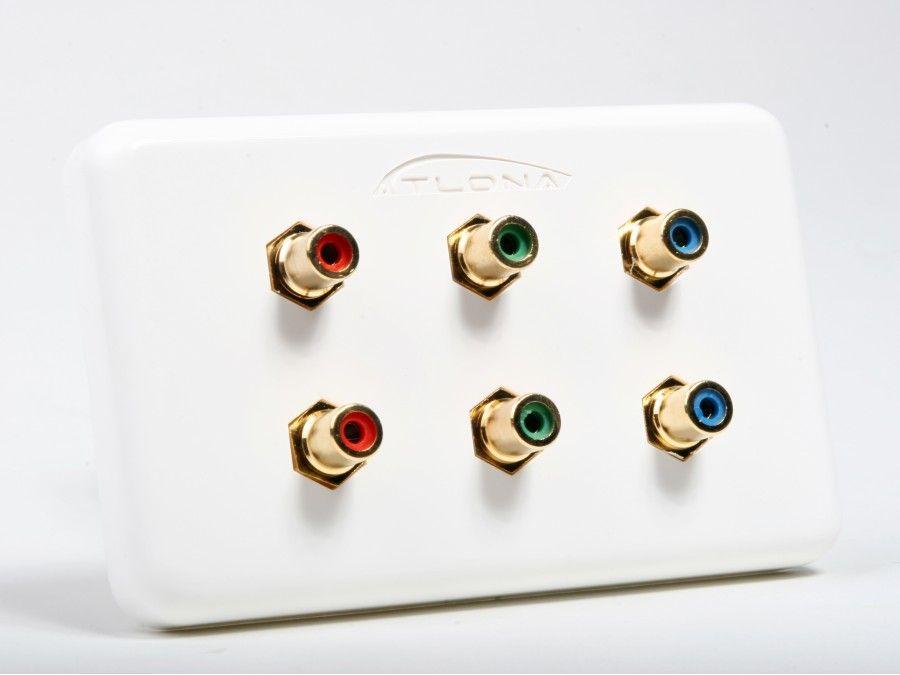 AT80COMP6 Dual Component Video Wall Plate by Atlona