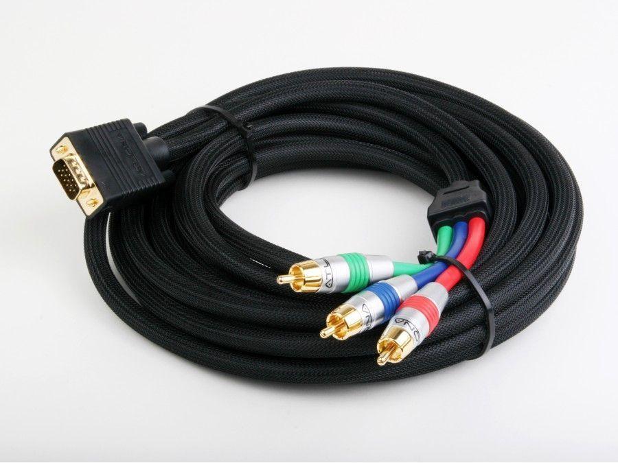 AT19072L-15 15M (50Ft) Vga To Component / Component To Vga Breakout Video Cable by Atlona