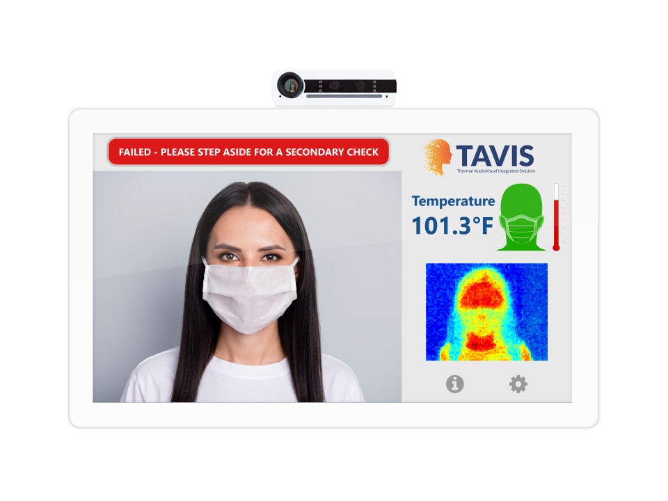 TAV-21-W 21 inch Temperature Check Tablet (White) by Aurora Multimedia