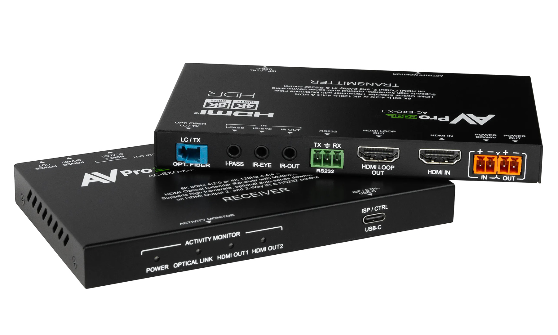 AC-EXO-X-KIT 40Gbps 8K Fiber Optic Extender Kit by AVPro Edge