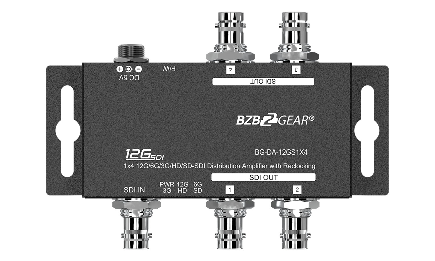 BG-DA-12GS1X4 4K UHD 12G-SDI 1x4 Splitter/Distribution Amplifier by BZBGEAR