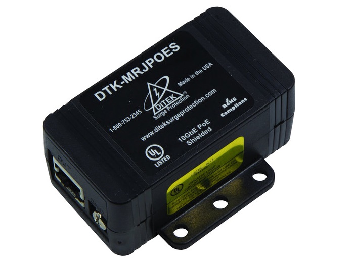 DTK-MRJPOES Shielded PoE Surge Protector by ICRealtime
