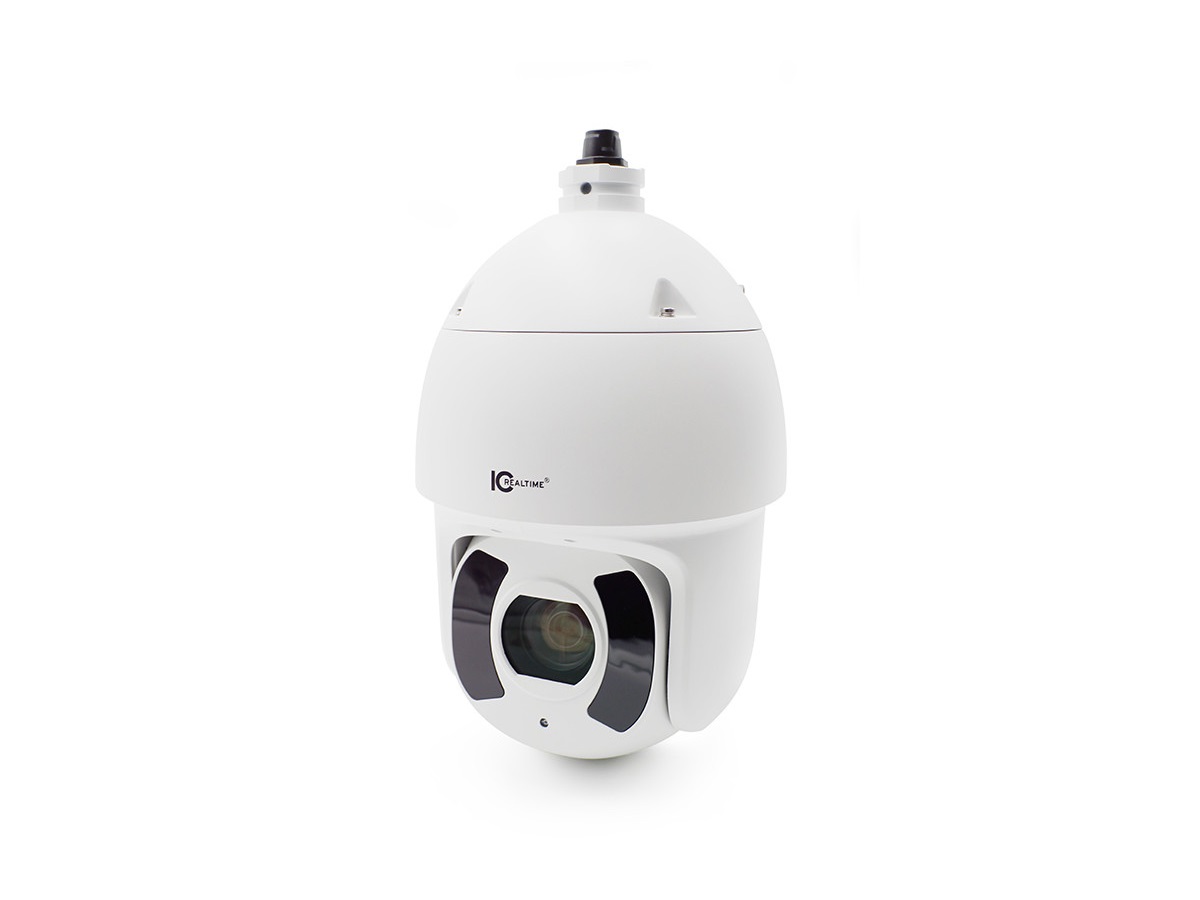 ICIP-2501HD-IR 2MP IP Full Size PTZ Camera/25X Optical Zoom/450ft Smart IR/AI On-Board Analytics by ICRealtime