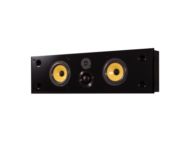 C1.8IW-BG Three-Way In-Wall Channel Speaker (Black Gloss) by Induction Dynamics