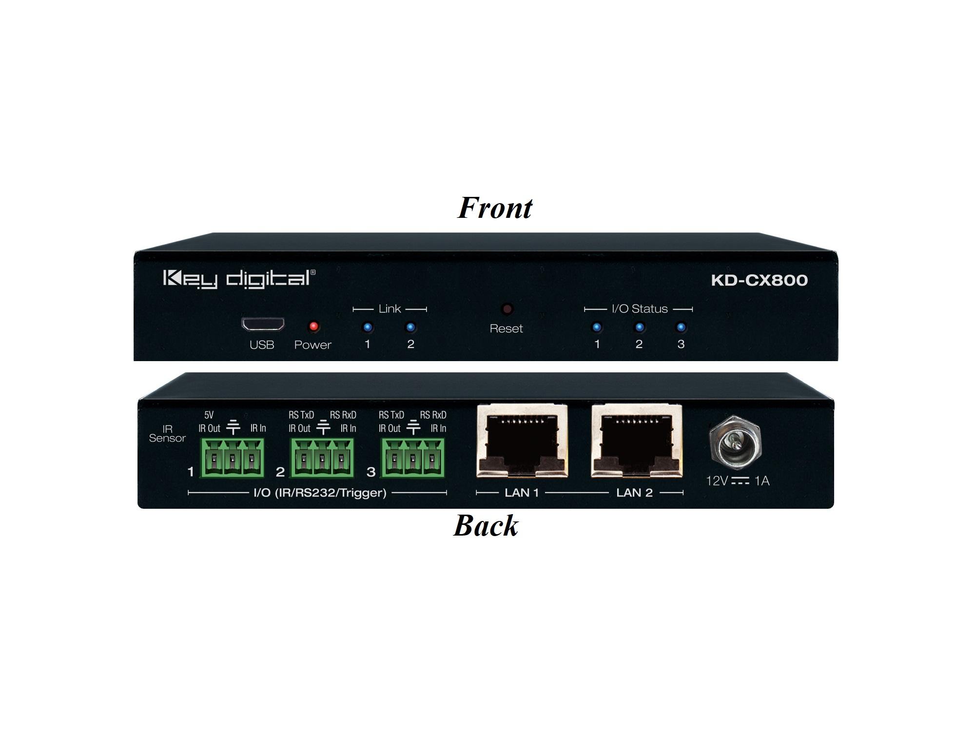 KD-CX800 Control Interface with IR and RS-232 over IP Routing by Key Digital