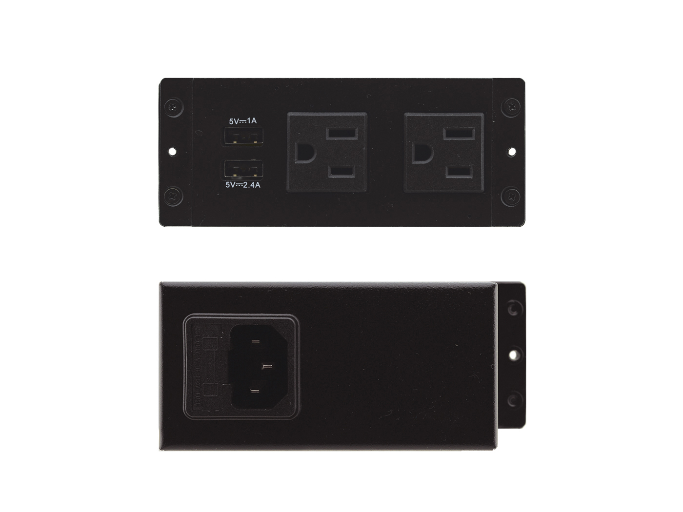 TS-2UC TBUS Dual socket module with 2 US AC power sockets and 2 USB charging ports by Kramer