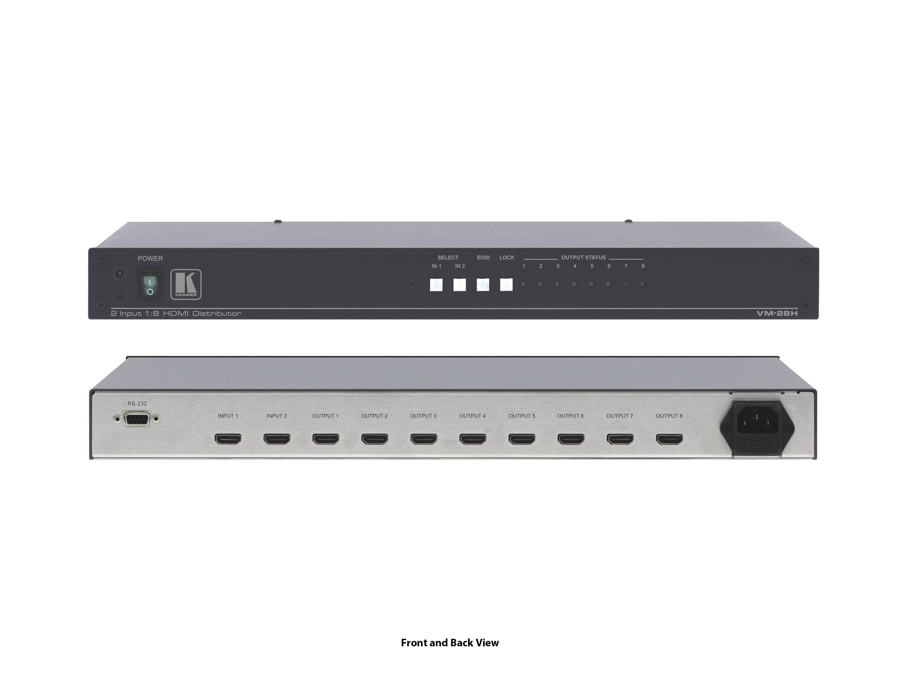 VM-28H-NV 2x8 HDMI Switchable Distribution Amplifier by Kramer