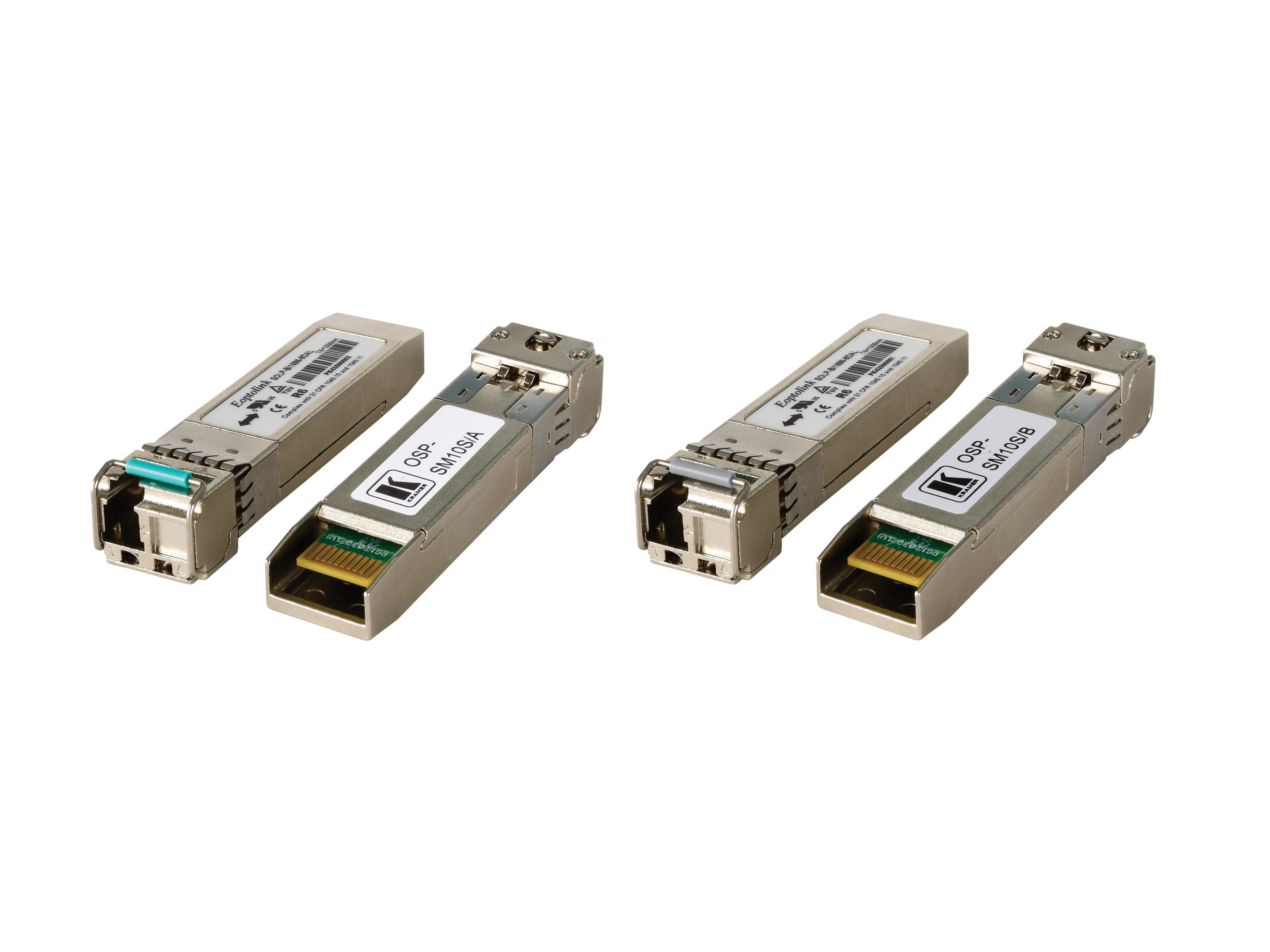 OSP-SM10S Optical SFP Plus Transceiver Pair over 10G 1270/1330nm Simplex SM Fiber by Kramer