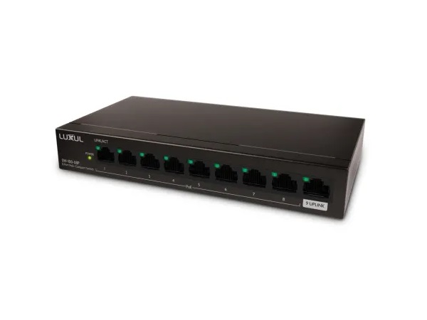 SW-100-08P 8 Port Unmanaged PoE  Switch by Luxul