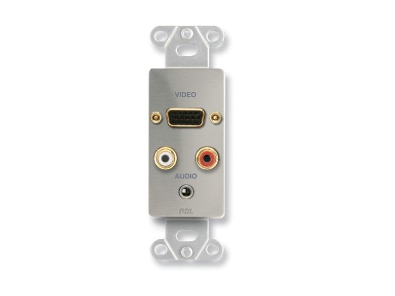 DS-AVM4 Audio/Video Decora Extender/Stainless/DB15/Phono/Mini by RDL