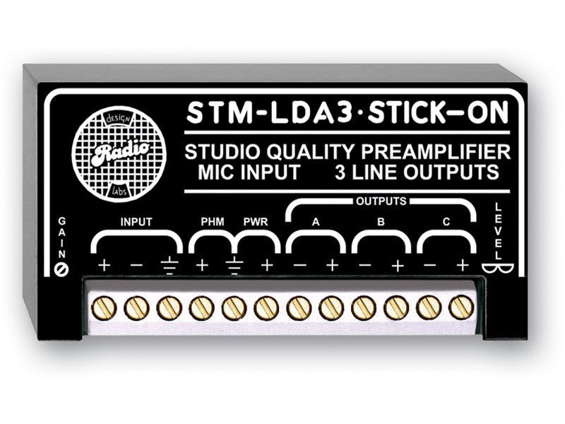STM-LDA3 Studio Quality Microphone Preamplifier with Phantom/3 Line Outputs by RDL