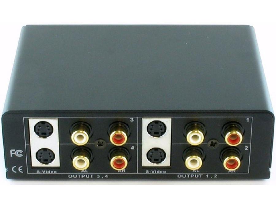 SB-3716 1x4 S-VIDEO and AUDIO DISTRIBUTION AMPLIFIER SPLITTER by Shinybow