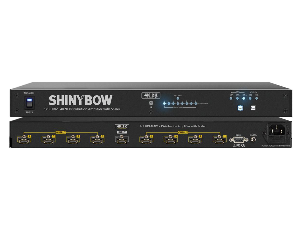 SB-5658K 1x8 HDMI UHD 4K2K Distribution Amplifier w Scaler by Shinybow