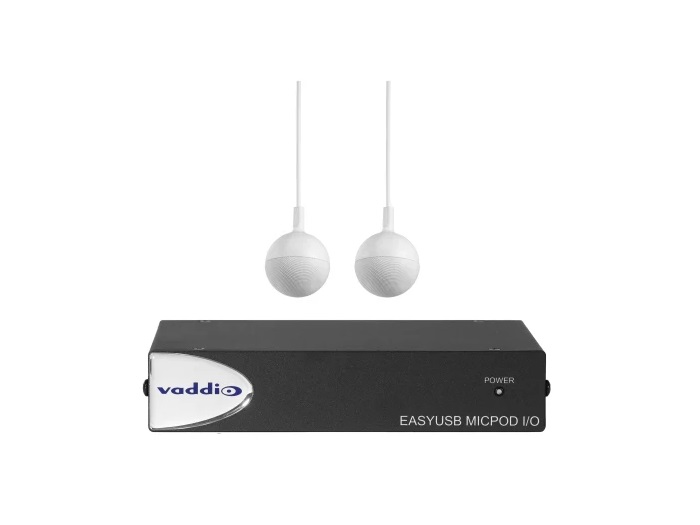 999-88000-000 EasyUSB MicPOD I/O with Two CeilingMICs (White) by Vaddio