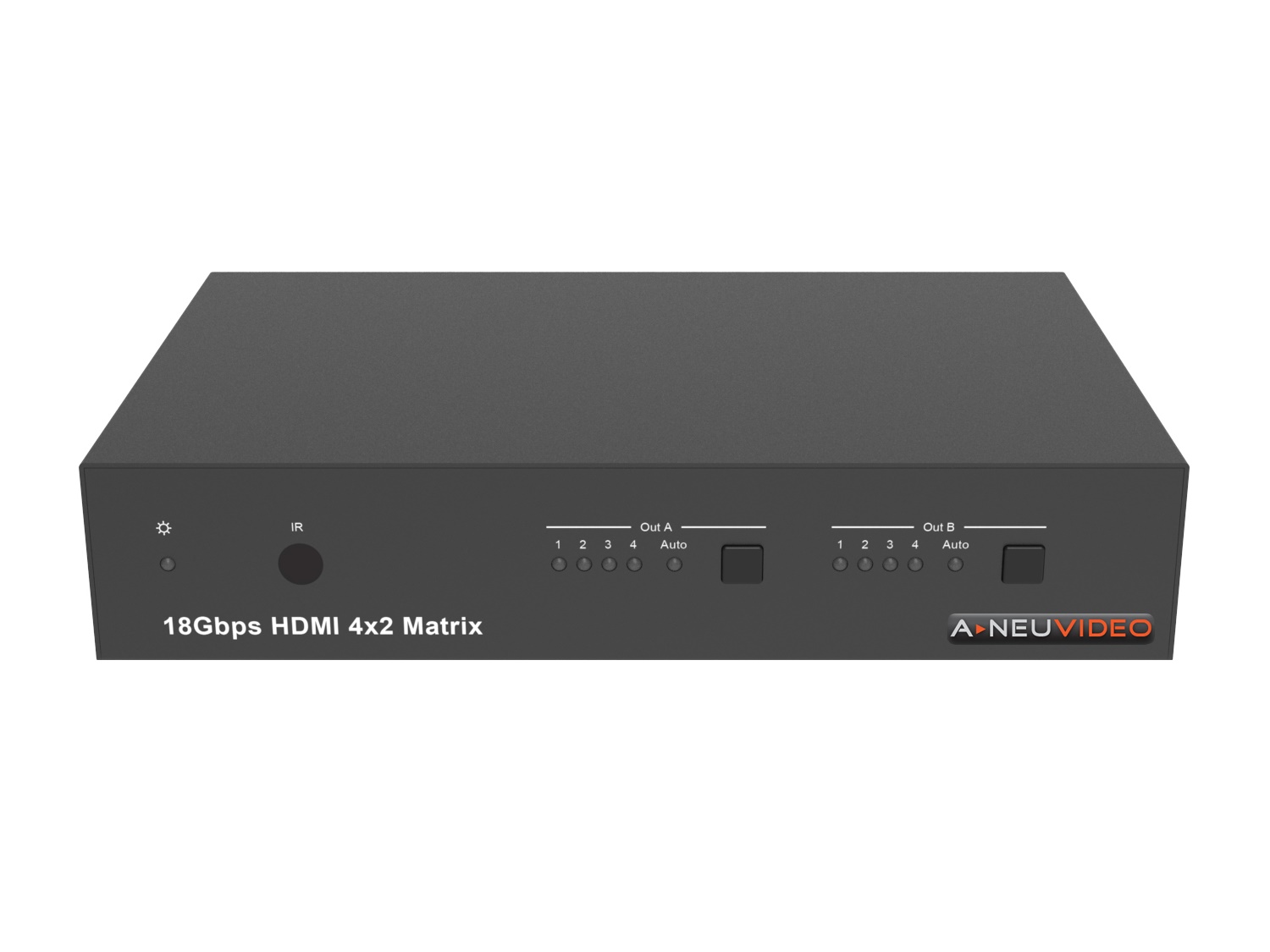 ANI-42HDFIX 4x2 HDMI2.0 18Gbps Matrix Switcher with Scaler/SPDIF/Analog and Web-GUI by A-NeuVideo