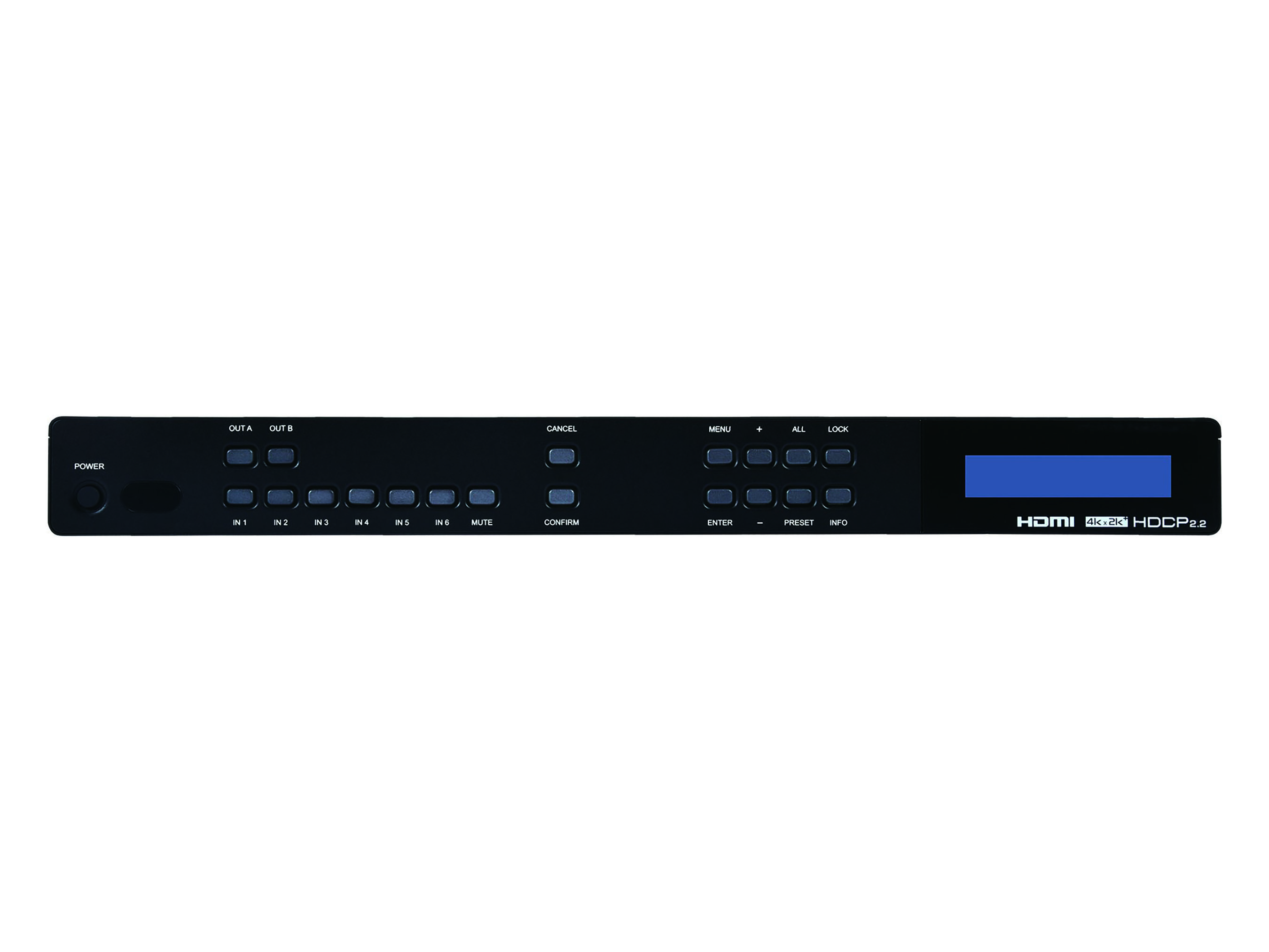 ANI-62HDRH 6X2 HDR HDCP 2.2 4k 60Hz HDMI 18G Matrix Switcher with Audio De-Embedding by A-NeuVideo