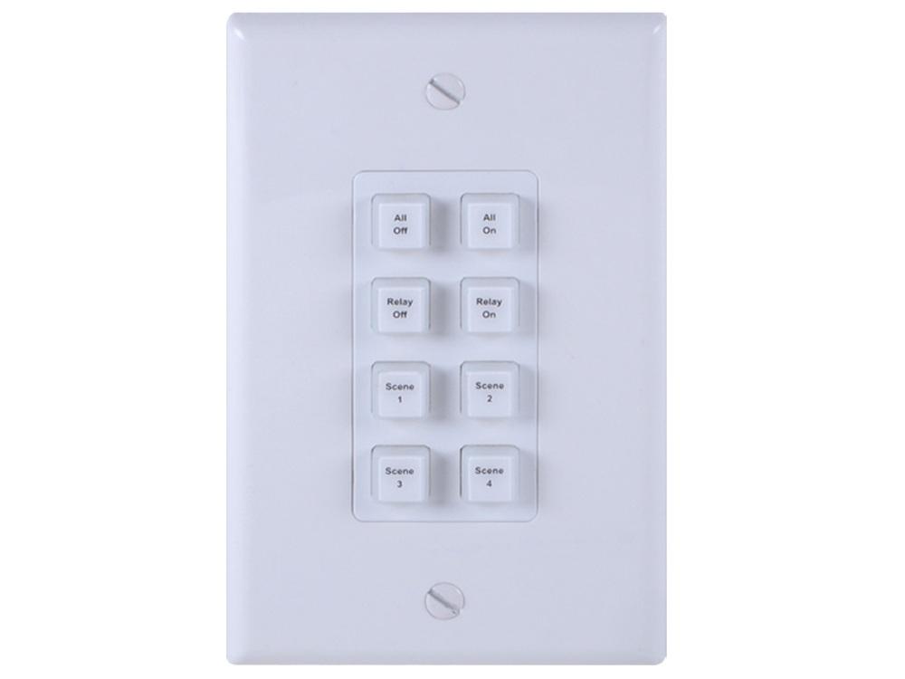 ANI-8WP 8-Button Programmable Illuminated Ip Wall Plate Control Keypad by A-NeuVideo