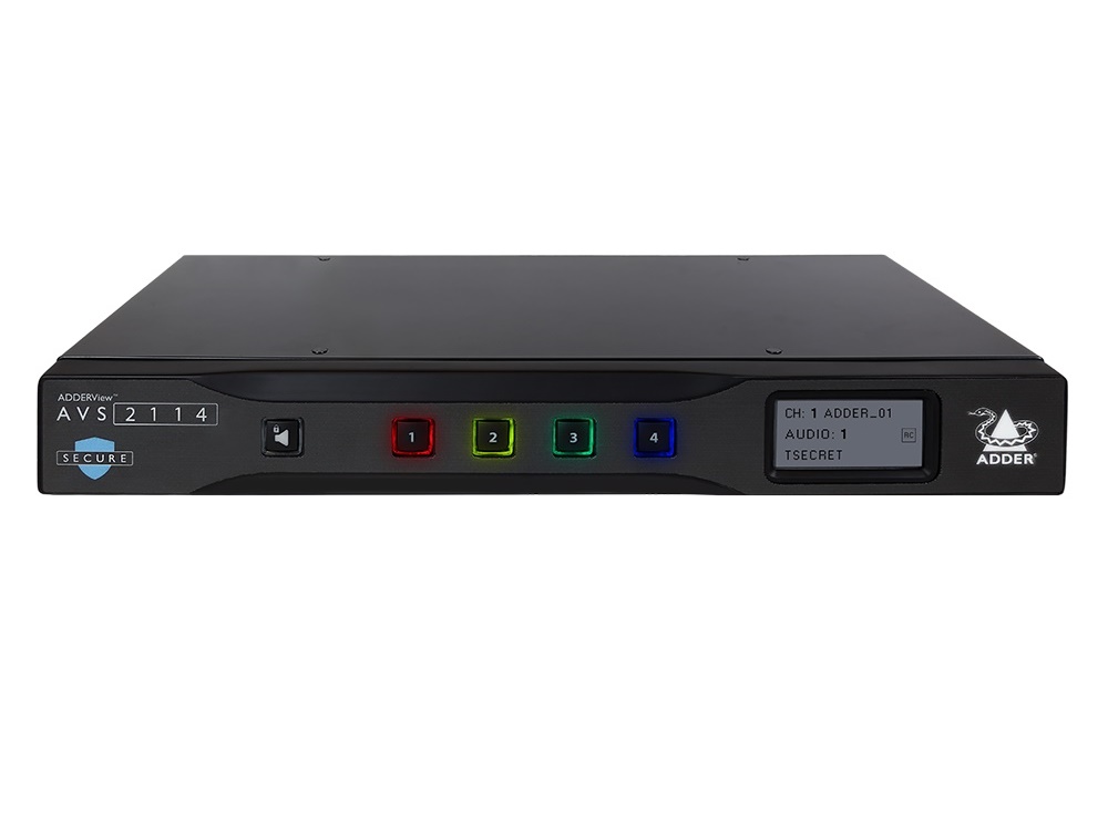 AVS-2114 ADDERView Secure 4 Port DVI Single Head Switch by Adder