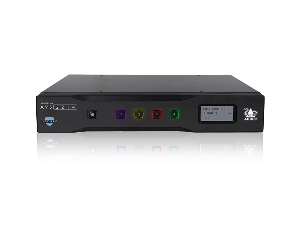 AVS-2214 ADDERView Secure 4 Port DVI Dual Head Switch by Adder