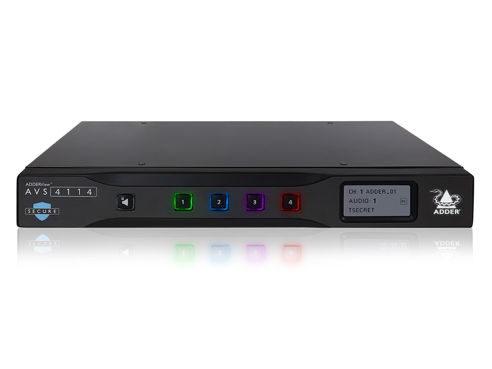 AVS-4114 ADDERView Secure 4 Port DP\HDMI Single Head Switch by Adder