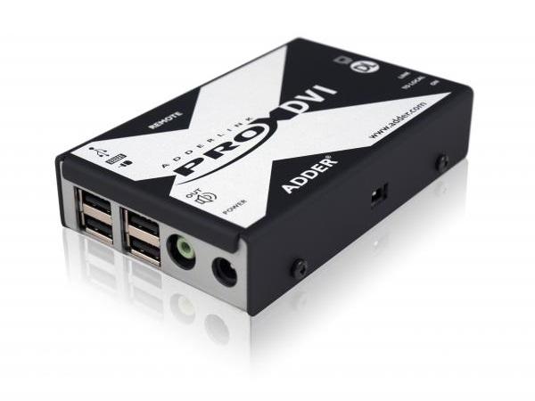 X-DVIPRO-DL-US Dual link DVI/USB Extender (Transmitter/Receiver) Set over a Single CATx Cable by Adder