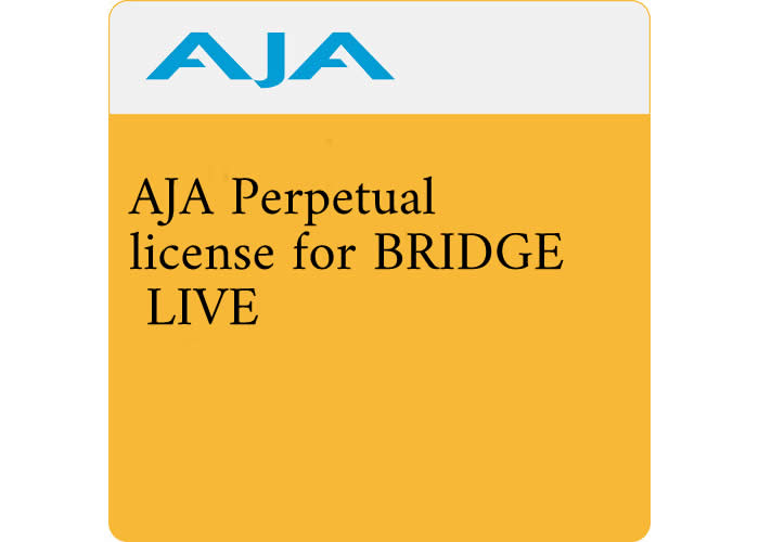 AJA BLVE-J2K01 Perpetual License BRIDGE LIVE JPEG 2000 HD I/O
