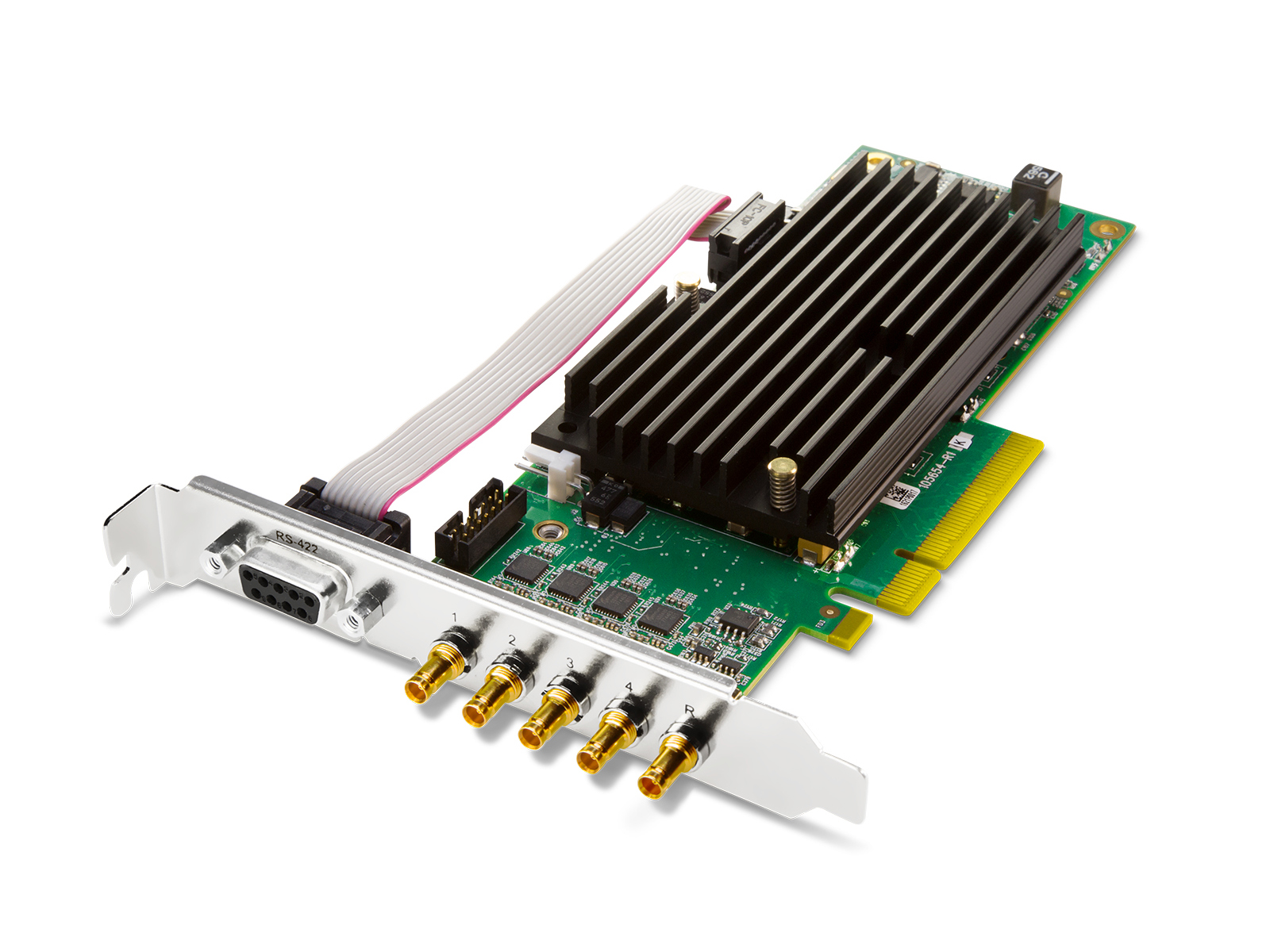 CRV44-BNC-NF 8-lane PCIe 2.0 Flexible Multi-format I/O Card with full size BNC and Passive Heat Sink by AJA