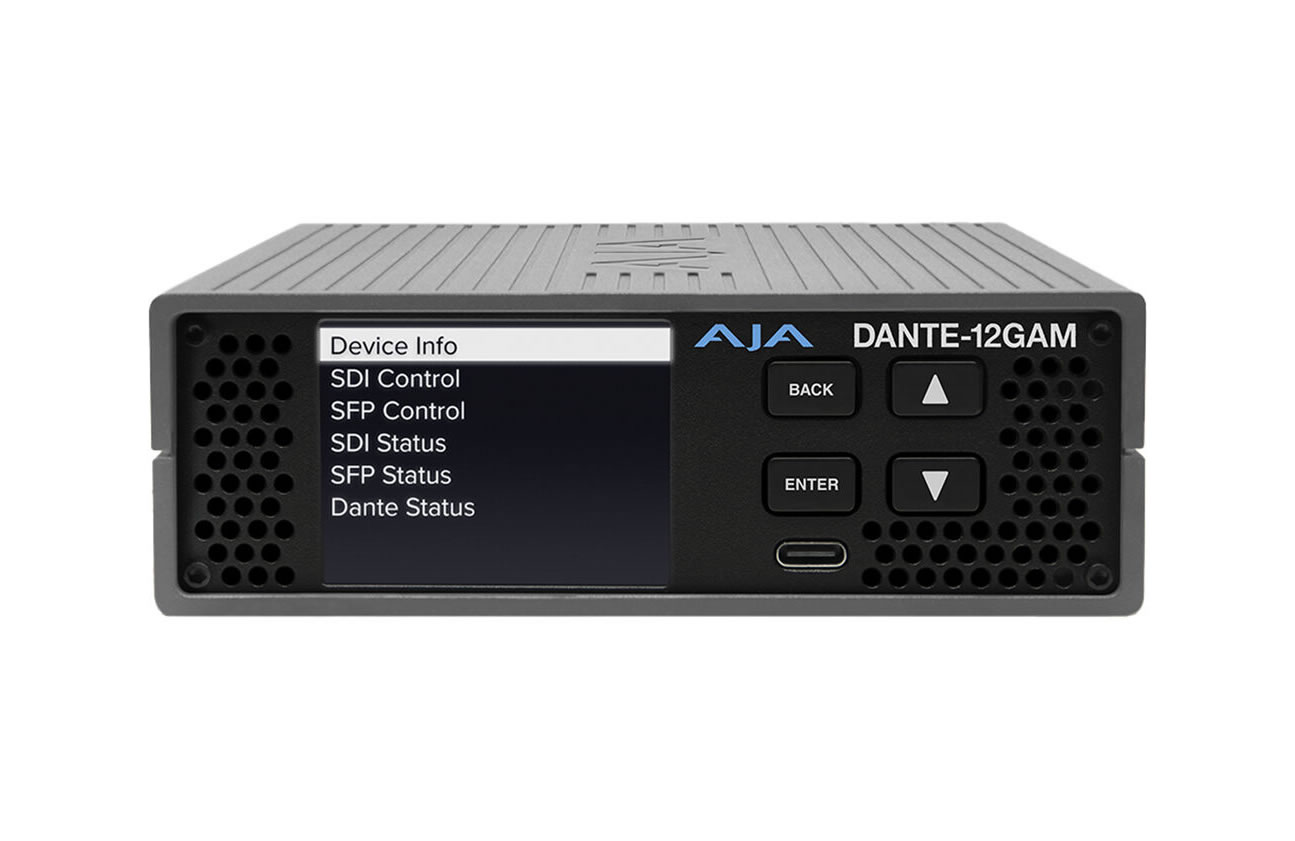 AJA DANTE12G-LC-R0 12G-SDI Dante 64-Channel Embedder/Disembedder LC SFP