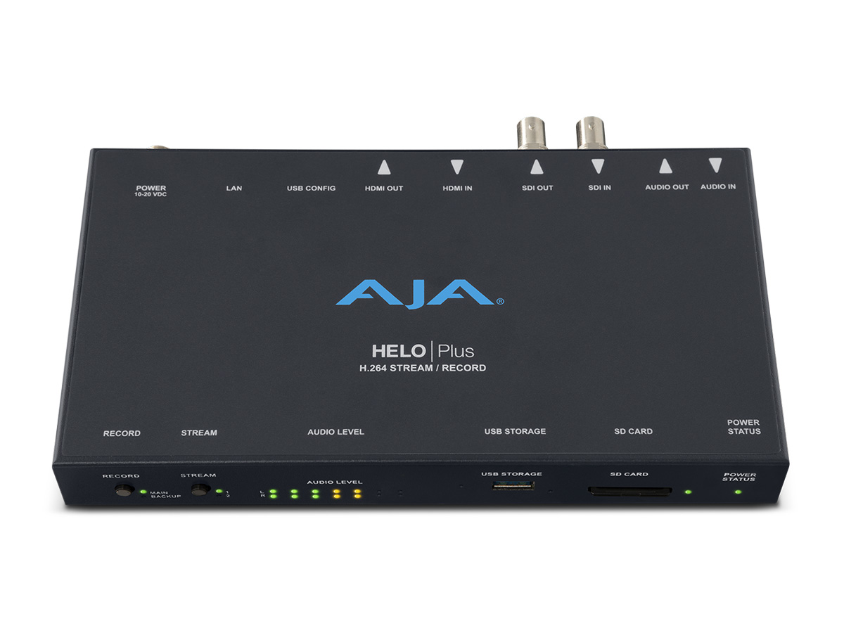 AJA HELO-PLUS H.264 Streamer Recorder 1080p60 SDI/HDMI Dual Stream