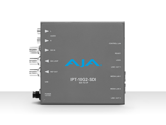 IPT-10G2-SDI 3G-SDI to SMPTE ST 2110 Video and Audio IP Encoder with Hitless Switching by AJA