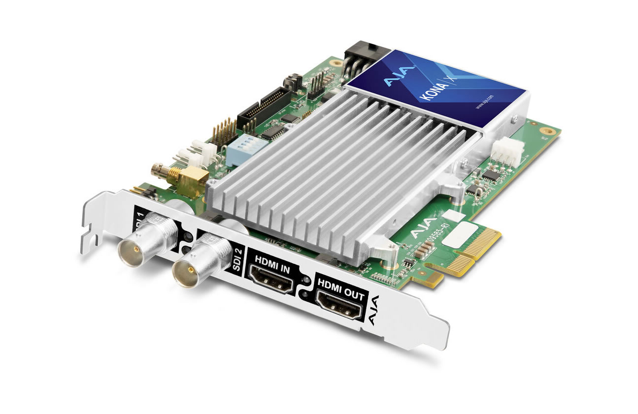 AJA KONA-X-OP-R0 PCIe Card 12G-SDI / HDMI 2.0 4K HDR Fanless