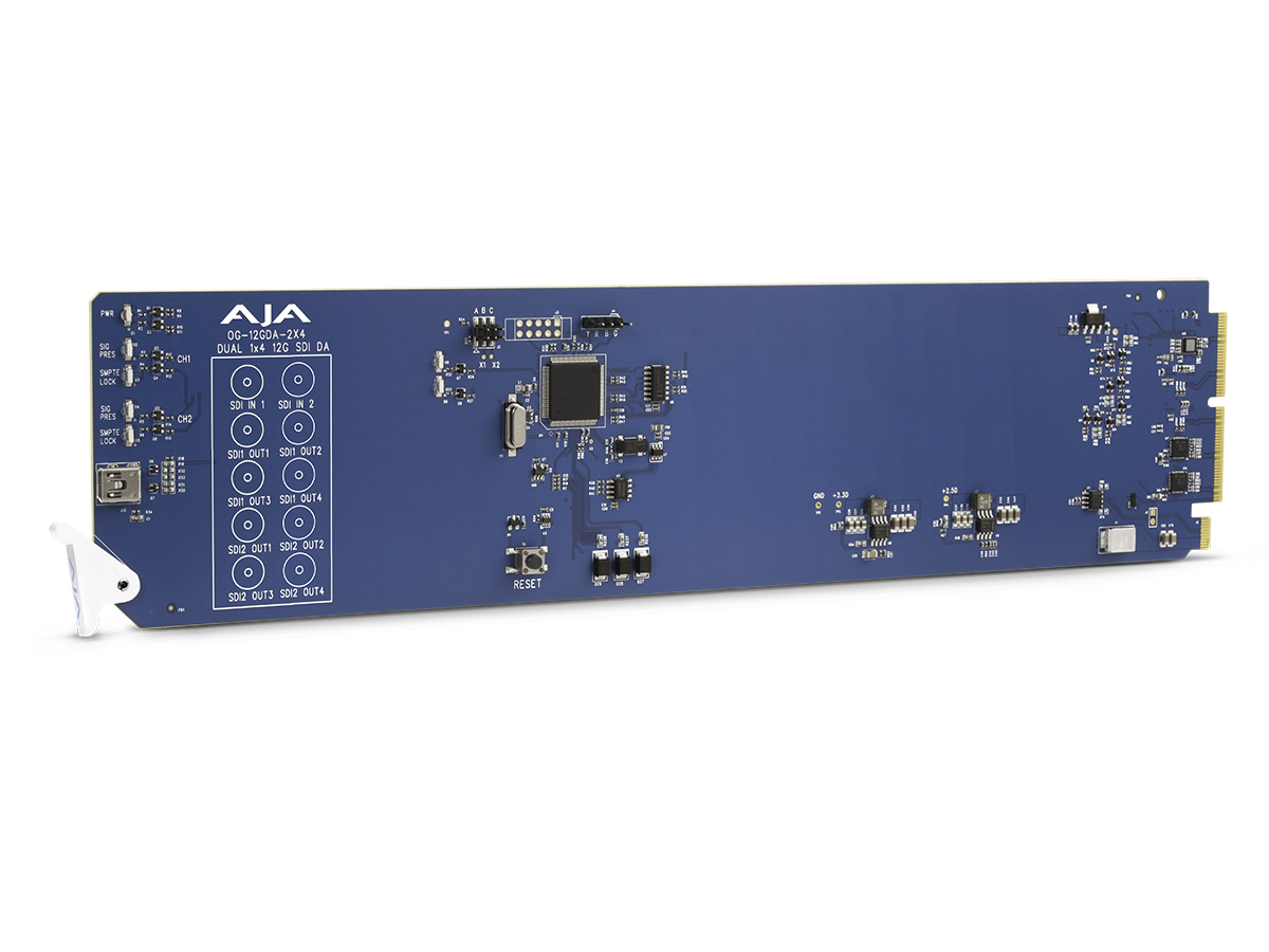 OG-12GDA-2x4 openGear Dual 1x4 12G-SDI Distribution Amplifier by AJA