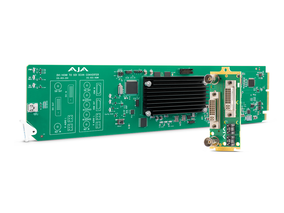 OG-ROI-DVI openGear DVI to SDI Scan Converter with Region of Interest Scaling/DashBoard Support by AJA