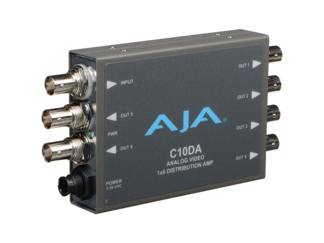 AJA C10DA-R0 1x6 Analog Video Distribution Amplifier NTSC/PAL