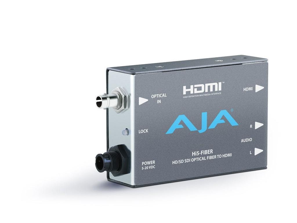 Hi5-Fiber Fiber optic HD/SD-SDI to HDMI Converter(Embedded HD/SD-SDI audio) by AJA